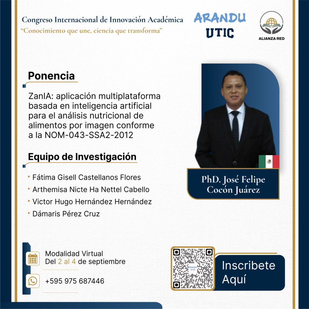 ZanIA: aplicación multiplataforma basada en inteligencia artificial para el análisis nutricional de alimentos por imagen conforme a la NOM-043-SSA2-2012